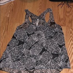 Aeropostale sheer tank top black and white